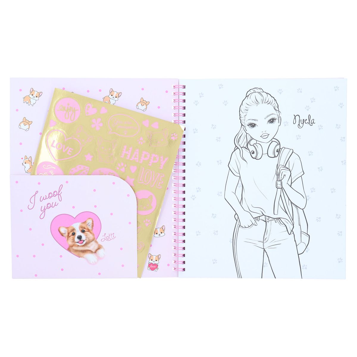 Aktivitetsbok Paljett/Plysj Corgi Topmodel