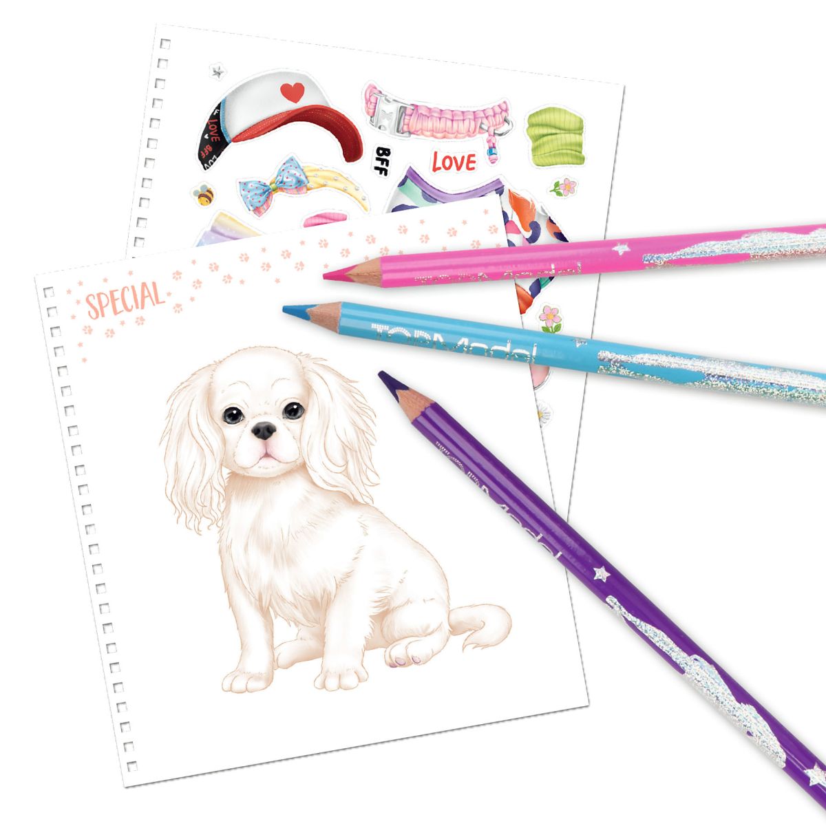 Aktivitetsbok Create Your Doggy Coloring Book Topm