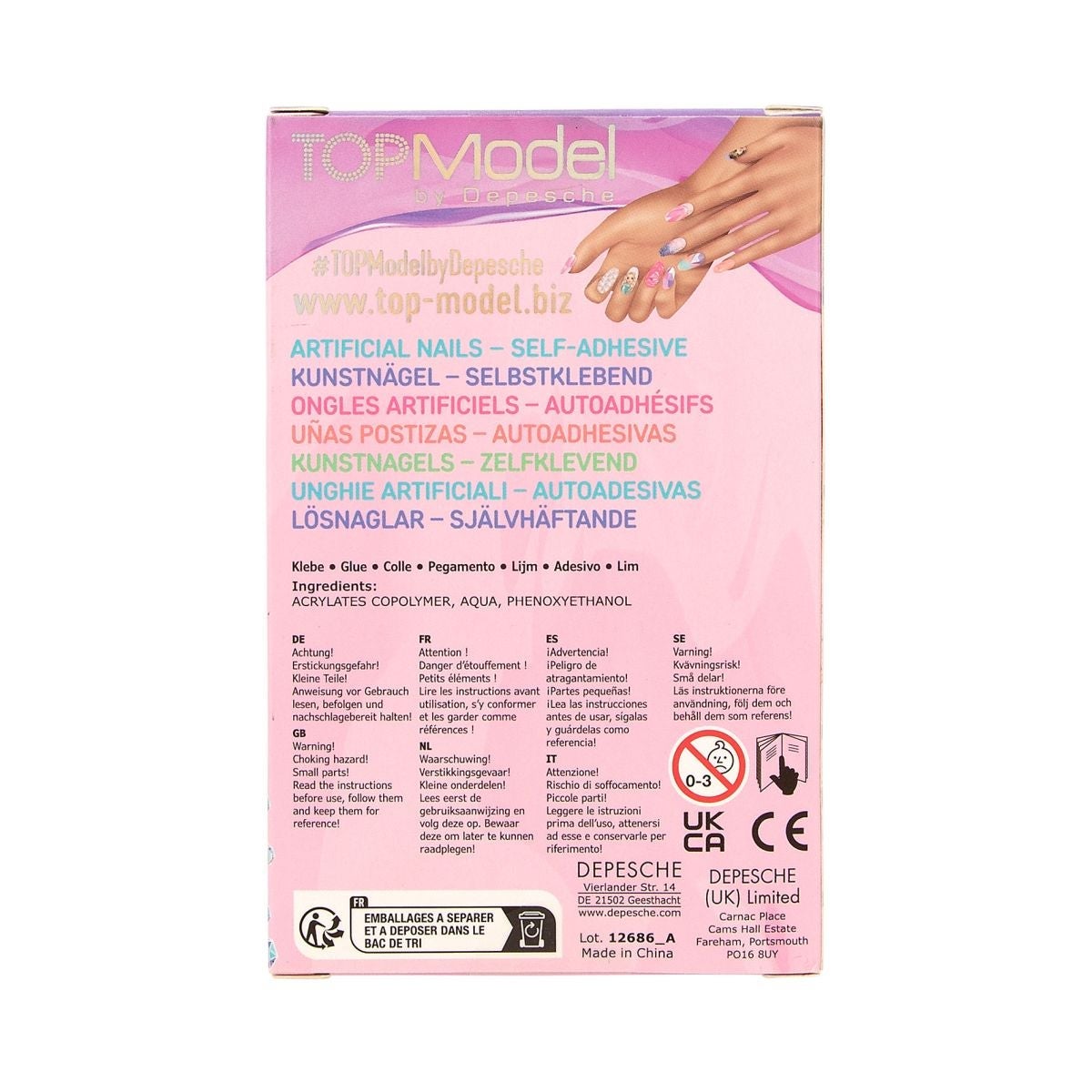 Selvklebende Negler Spisse Beauty&Me Topmodel