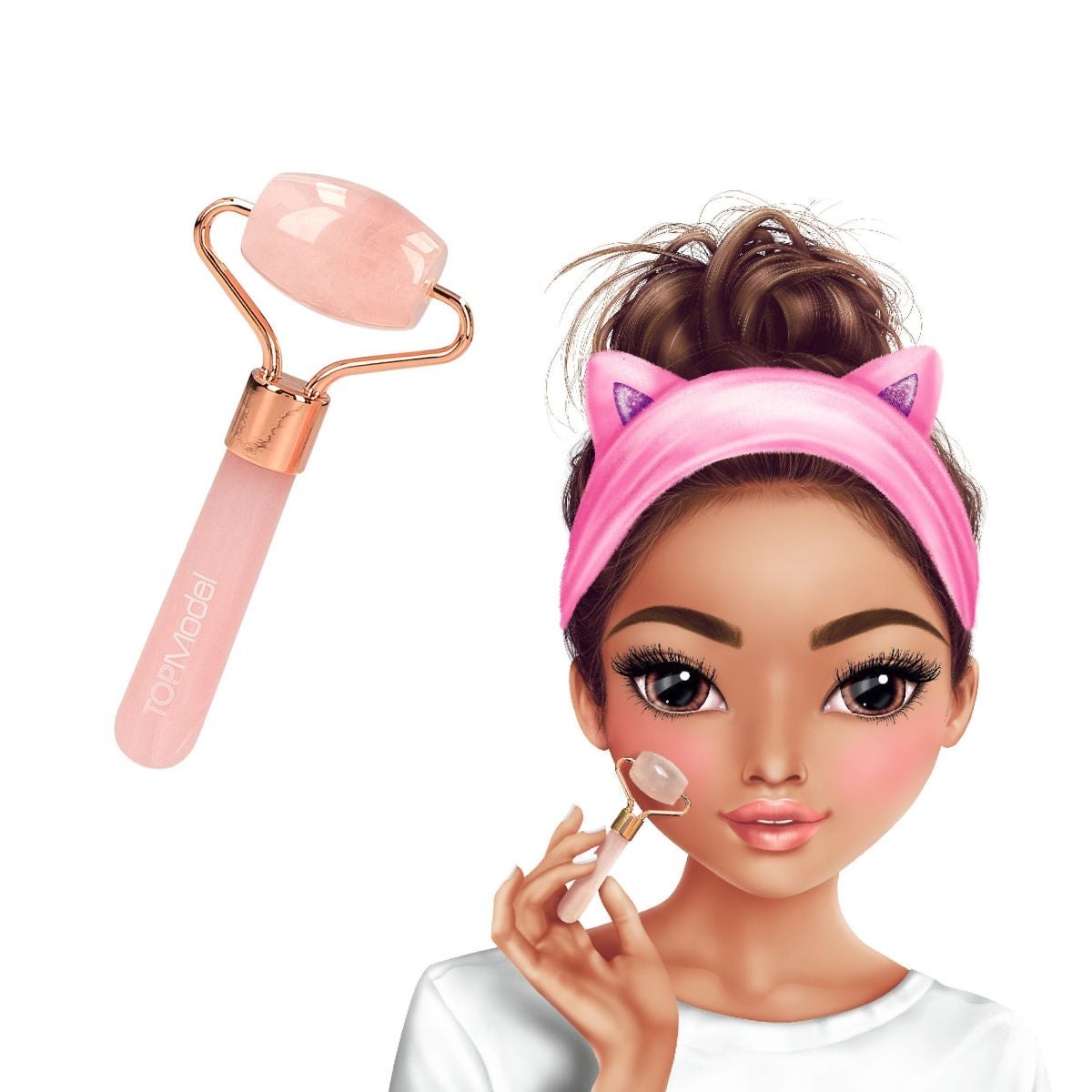 Mini Face Roller Sett Rosenkvarts Beauty&Me Topmod