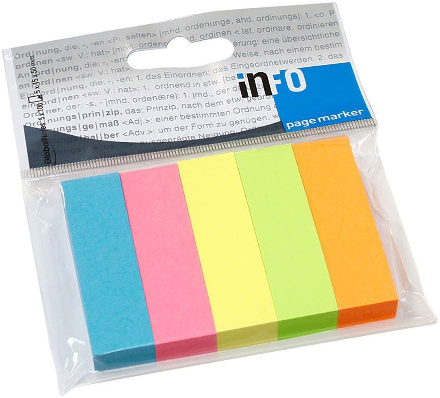 Bokmerke Info 15X50 Assortert Neon (5)