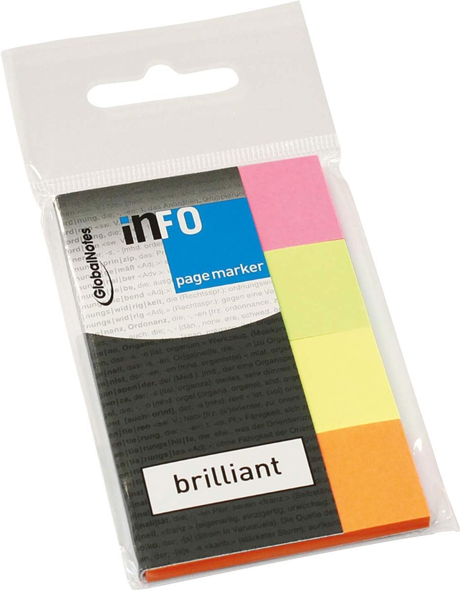 Bokmerke Info 20x50mm 4 farger