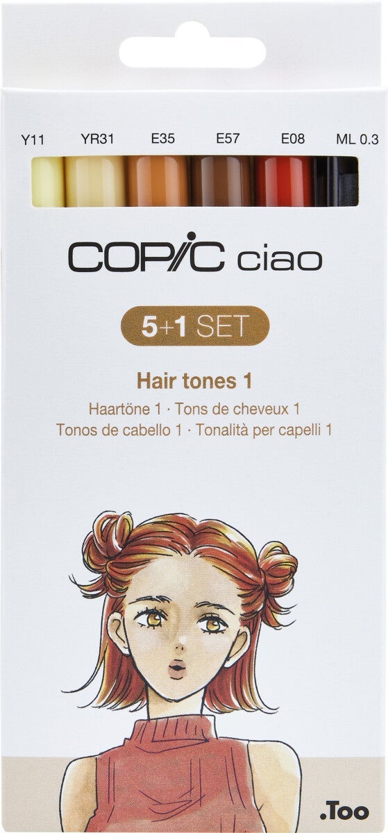 Tusj Copic Ciao Alkoholbasert 5+1 Hair Tones 1