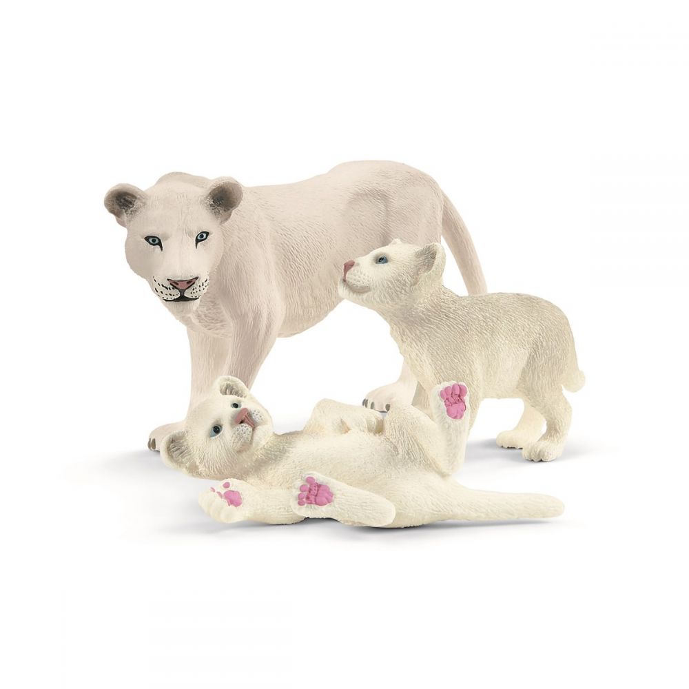 Schleich Hvit Løve m/Unger