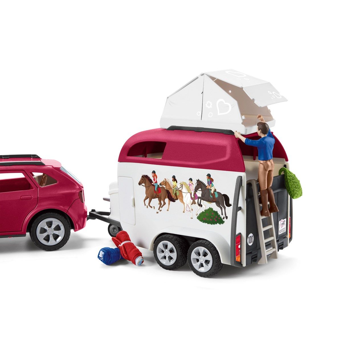 Schleich hest m/bil og trailer