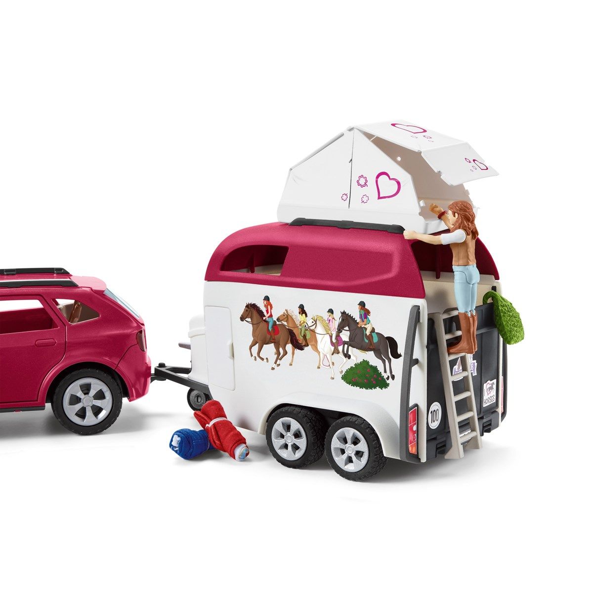Schleich hest m/bil og trailer