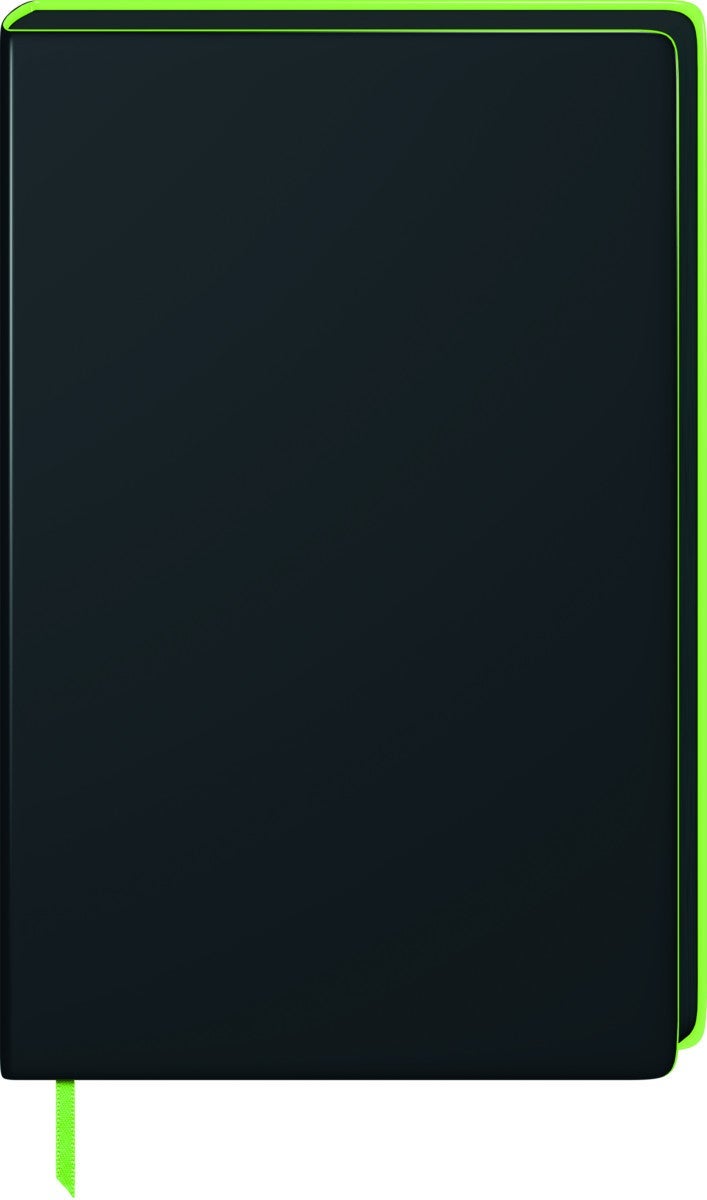 Notatbok Brunnen A5 Sort/Grønn Dots