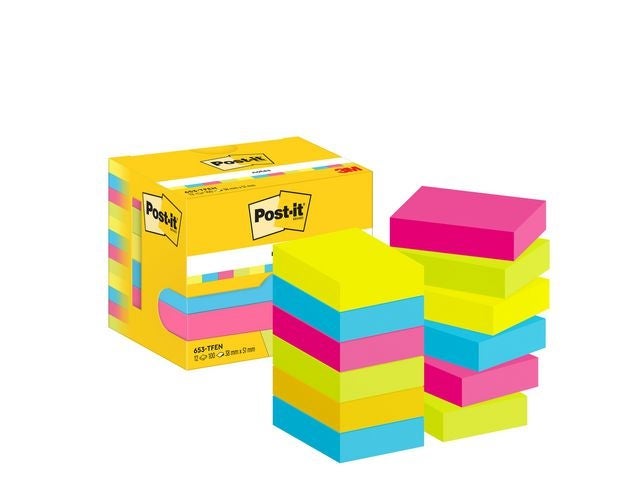 Notatblokk Post-It 38x51 Energetic (12)