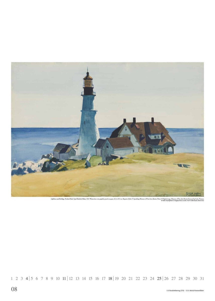 Kalender 2024 Edward Hopper 50x70cm