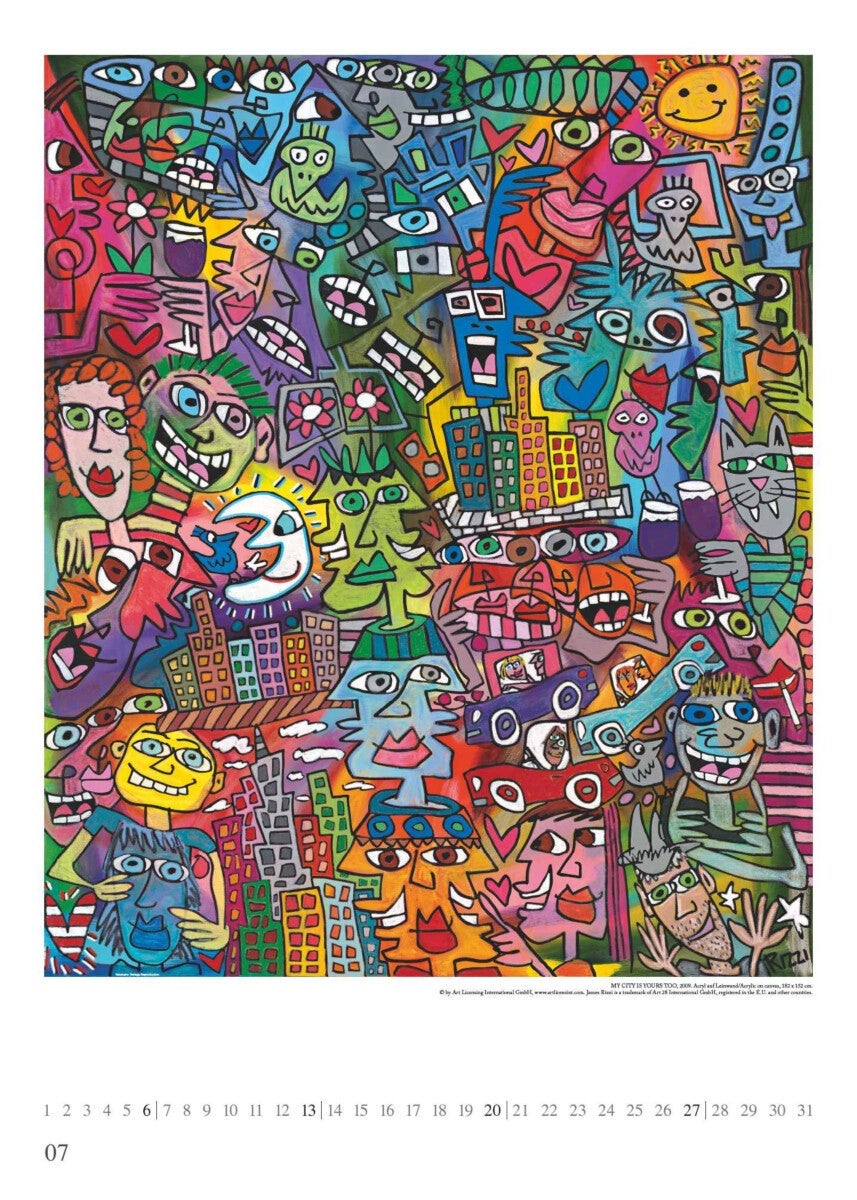 Kalender 2025 James Rizzi 50x70cm