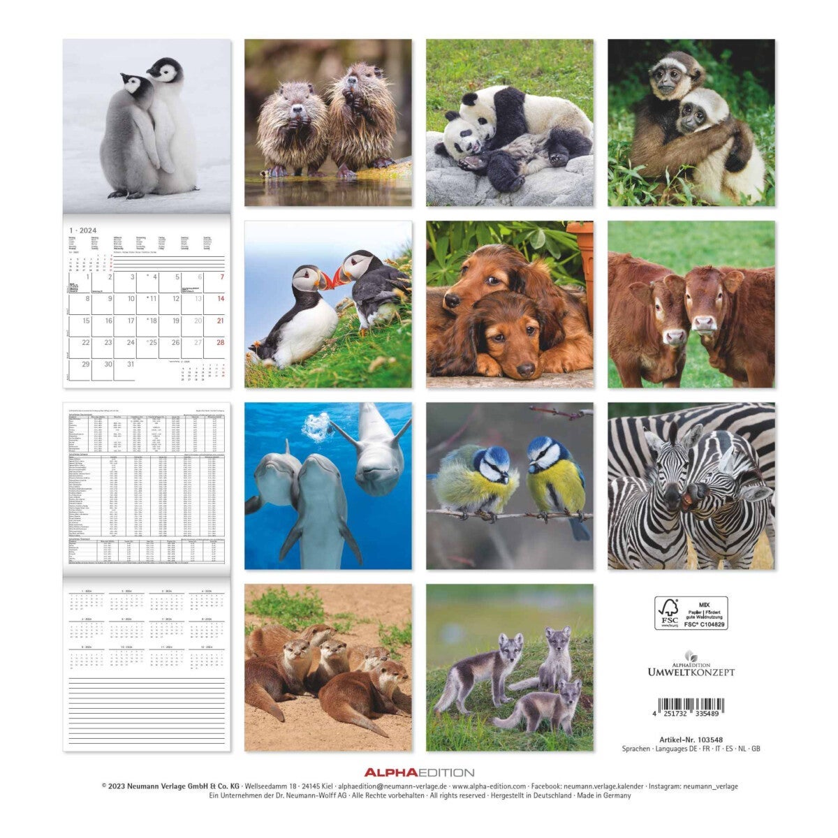 Kalender 2024 Best Friends 30x30cm