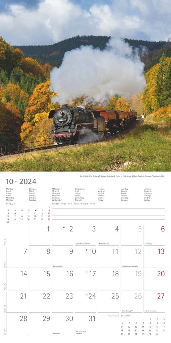 Kalender 2024 Steam Engines 30x30cm