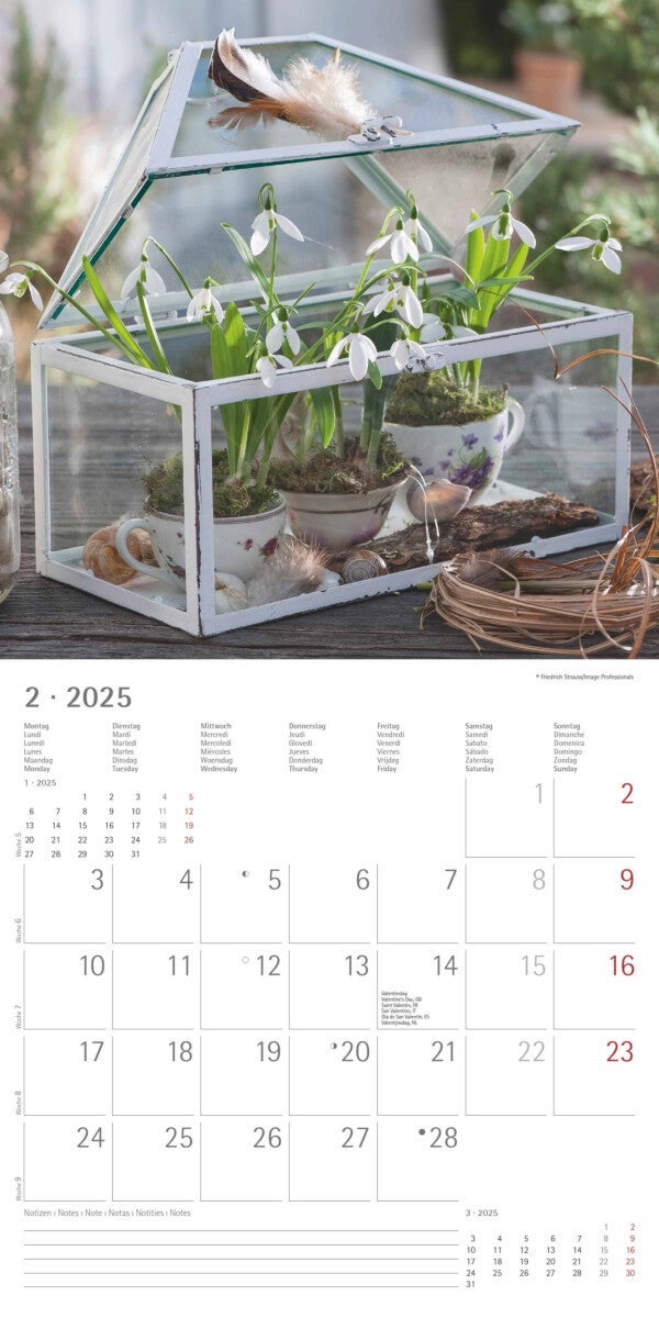 Kalender 2025 Garden Decoration 30x30cm