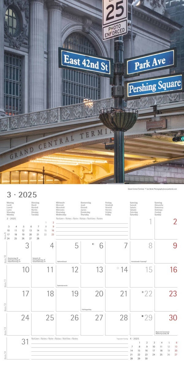 Kalender 2025 New York 30x30cm