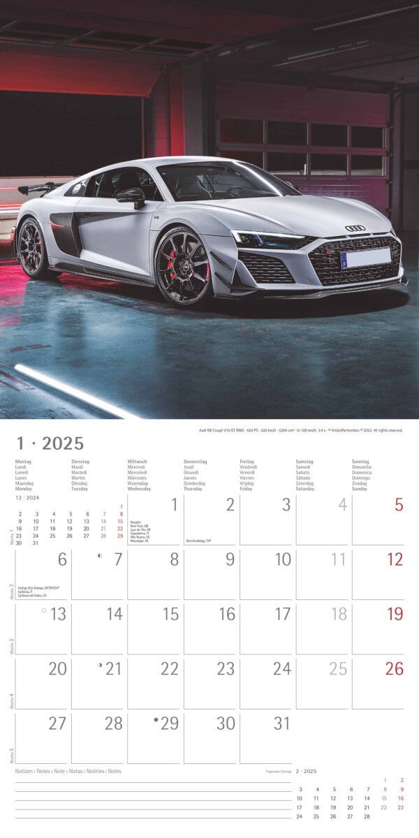 Kalender 2025 High Speed 30x30cm