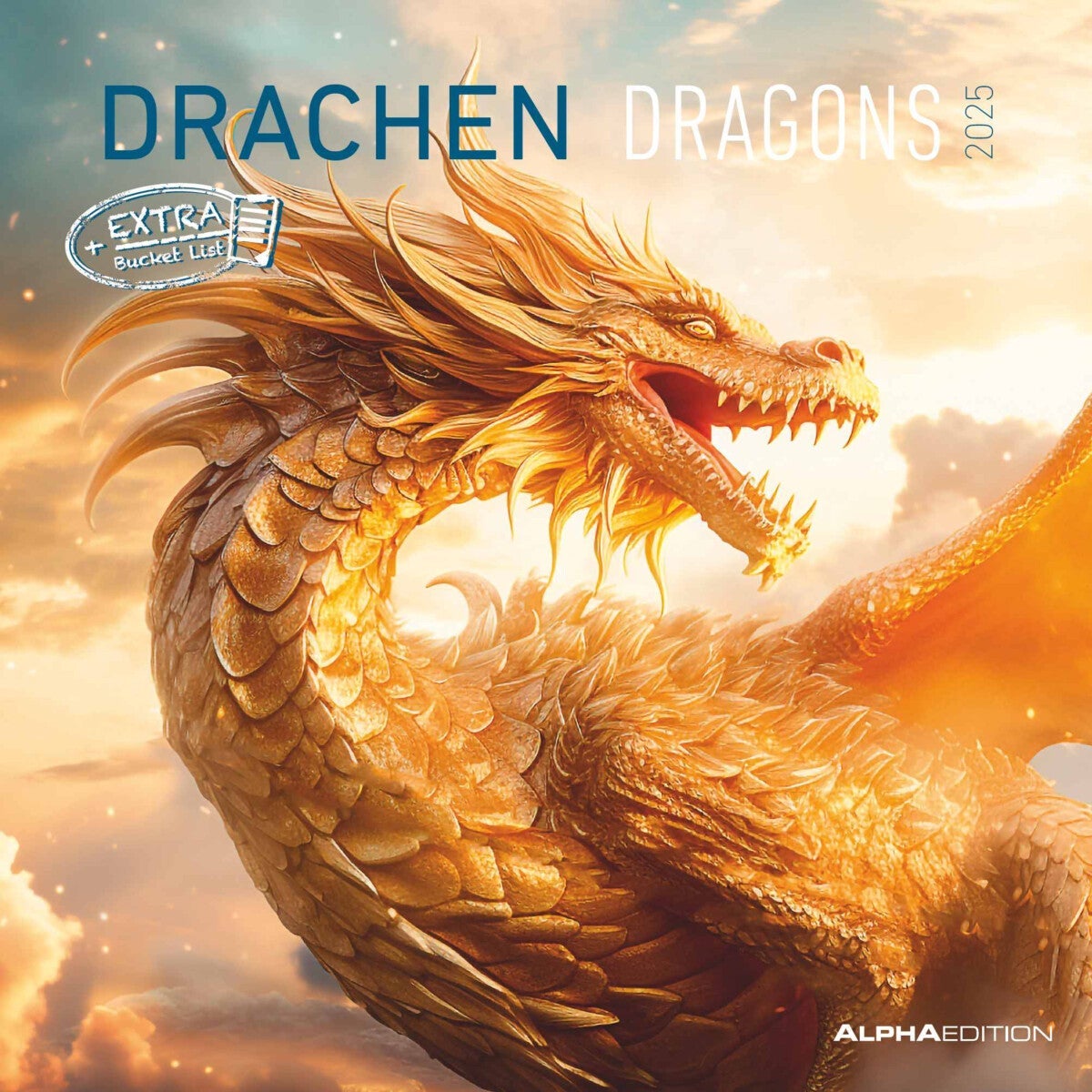 Kalender 2025 Dragons 30x30cm