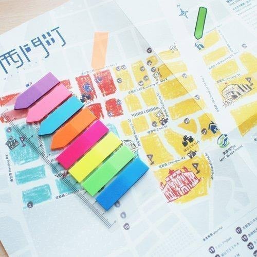 Indeks Selvklebende 8x25 Blad Assortert Neon