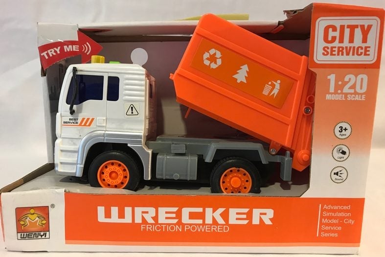 Søppelbil 25cm m/lys og lyd