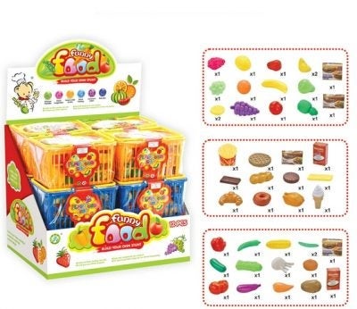 Matsett i kurv Funny Food 3 ass