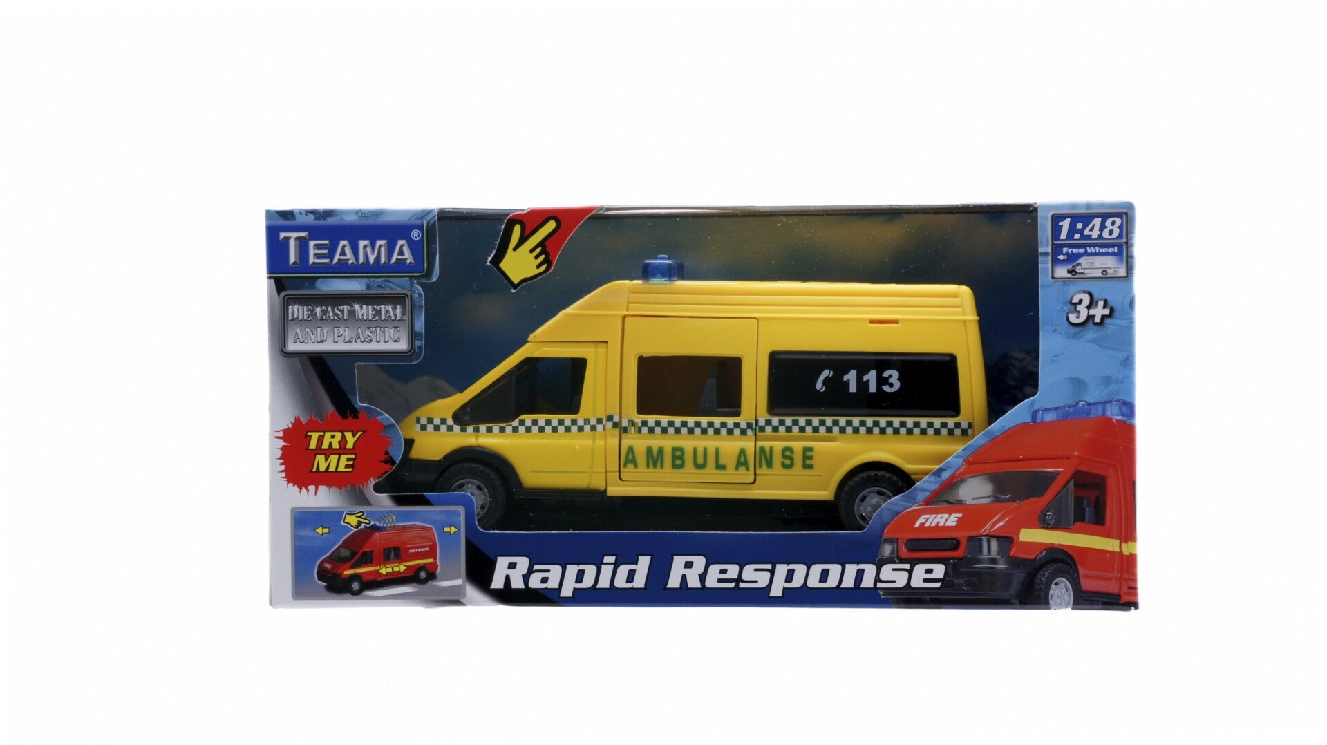 Norsk ambulanse m/lyd og lys 20cm