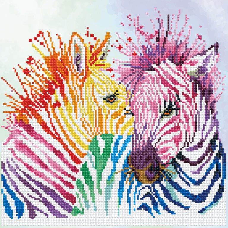 Hobby Diamond Dotz Rainbow Zebras