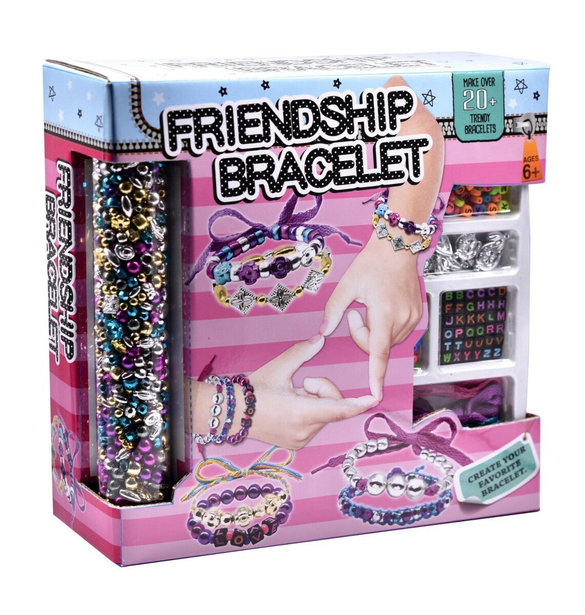 Perlesett Vennearmbånd m/alfabet