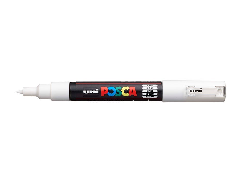 Tusj Uni Posca PC-1M Extra-Fine 0,7-1mm 1 White