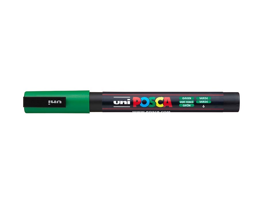 Tusj Uni Posca PC-3M Fine 0,9-1,3mm 6 Green