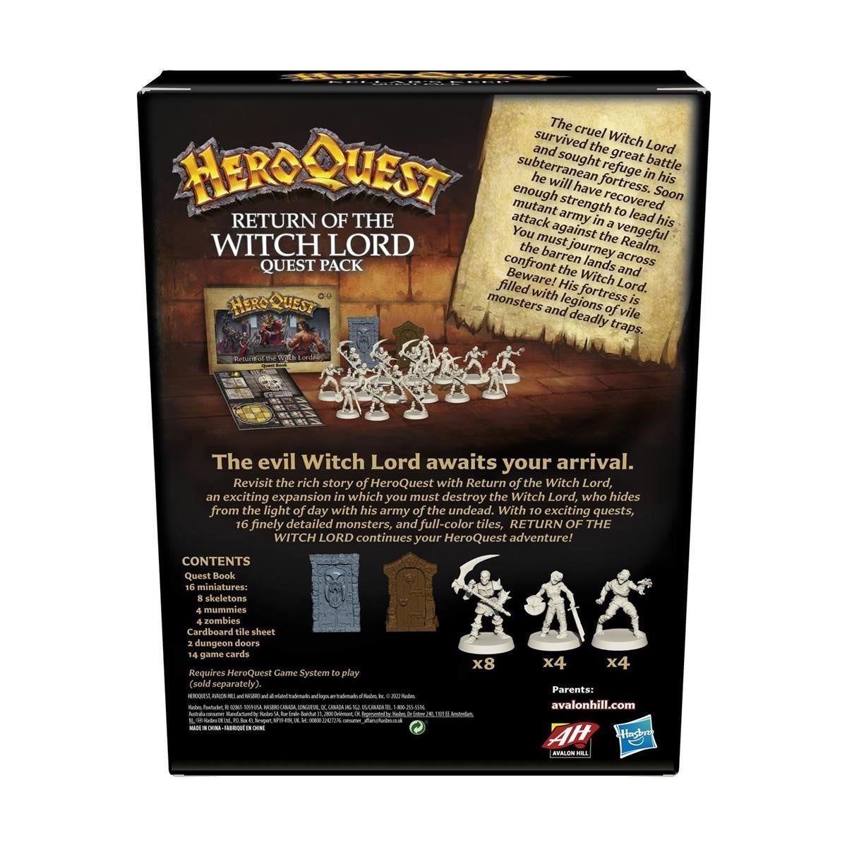 Spill Heroquest expansion return of witchlord eng