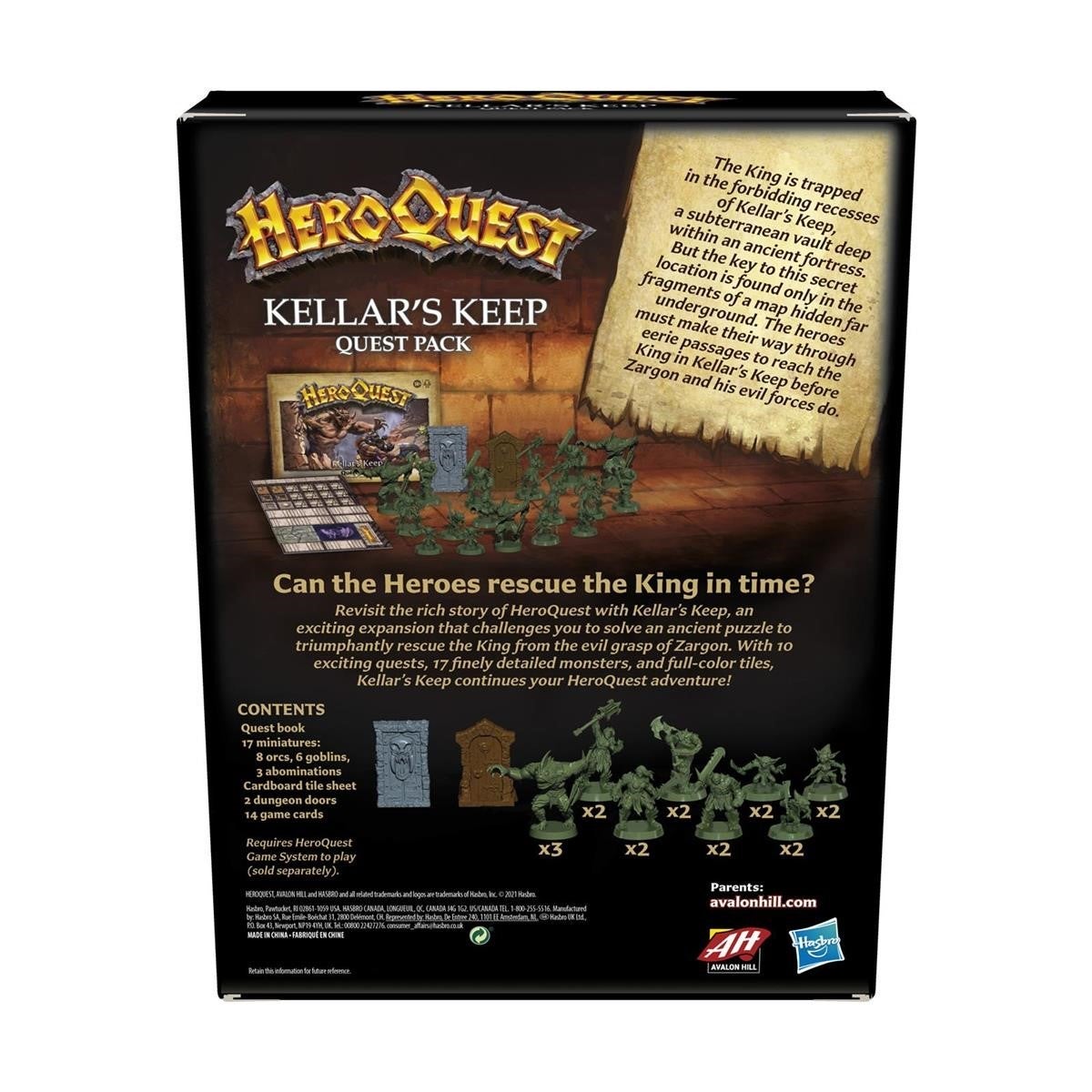 Spill Heroquest expansion kellars keep eng