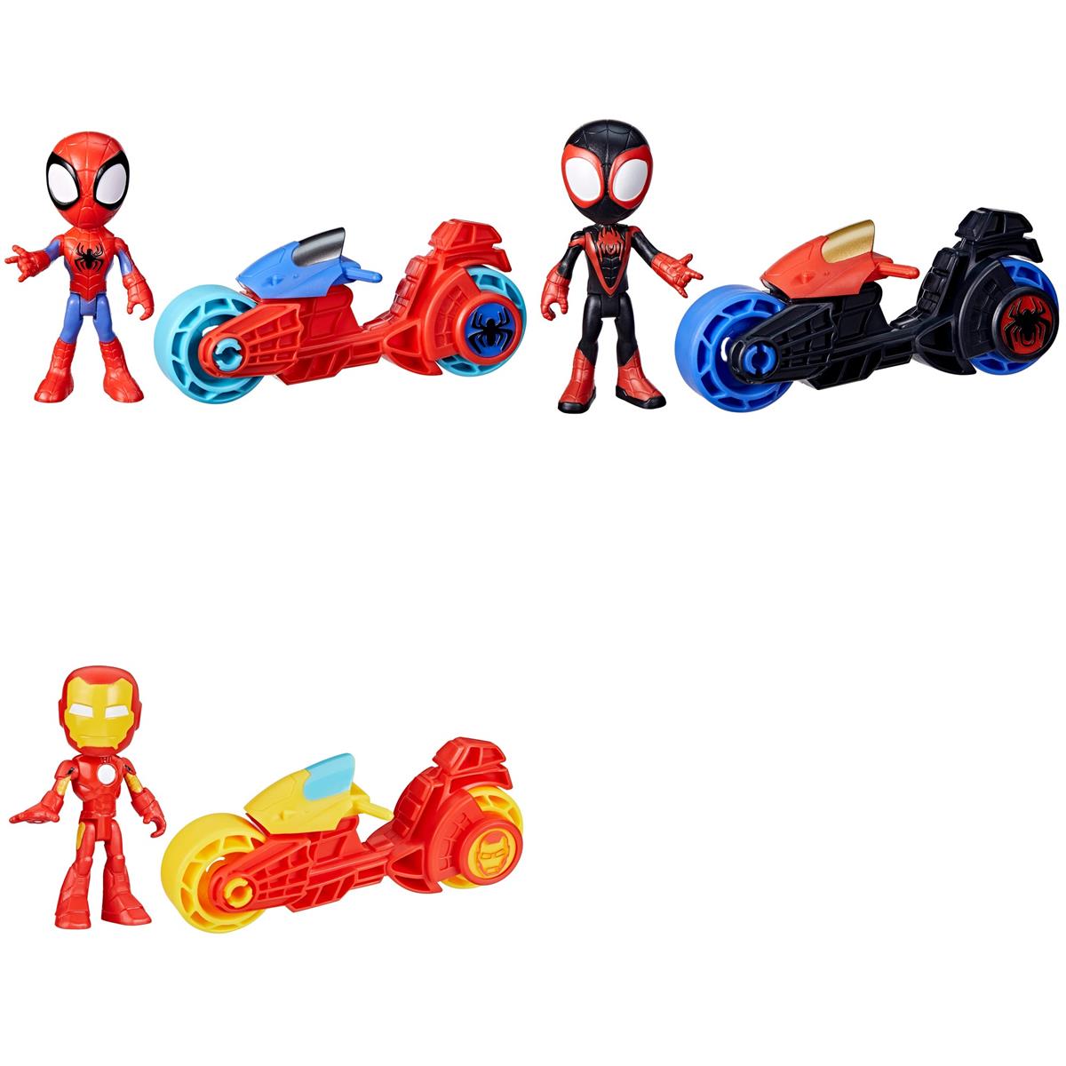 Spidey Figure And Motorcycle Ass