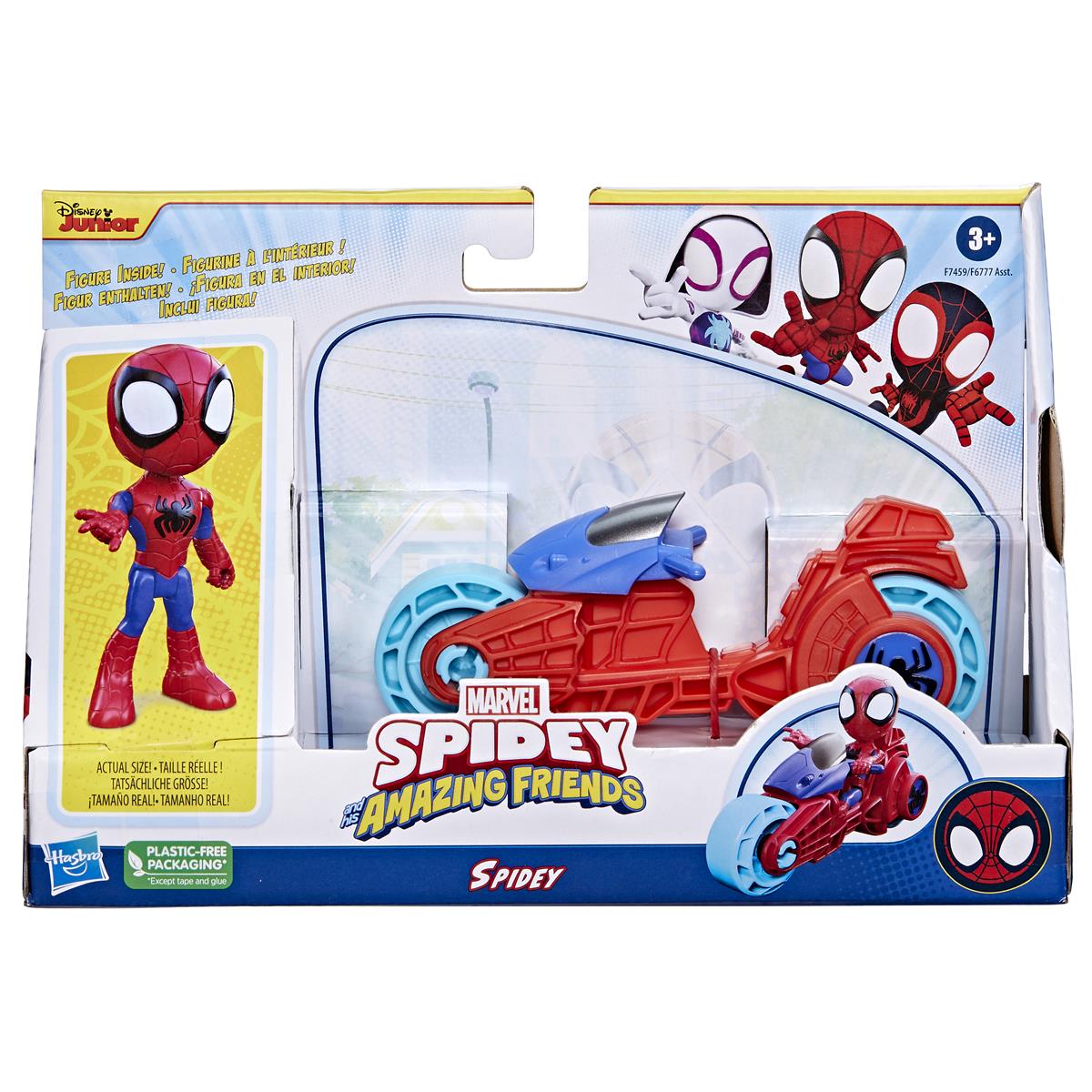 Spidey Figure And Motorcycle Ass