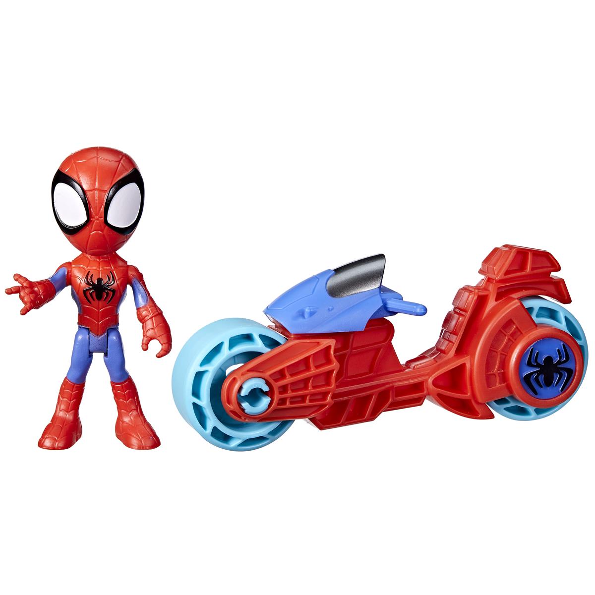 Spidey Figure And Motorcycle Ass