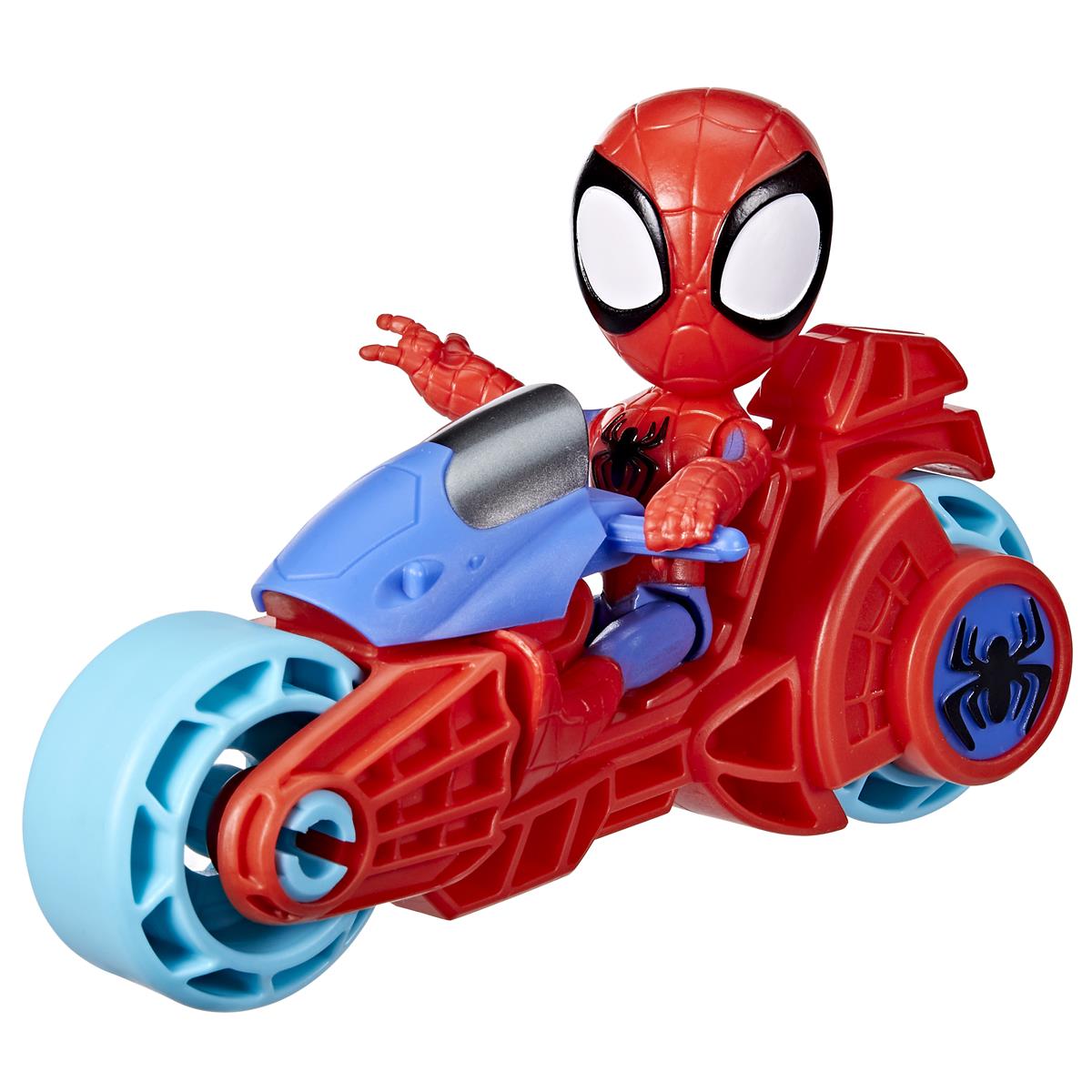 Spidey Figure And Motorcycle Ass
