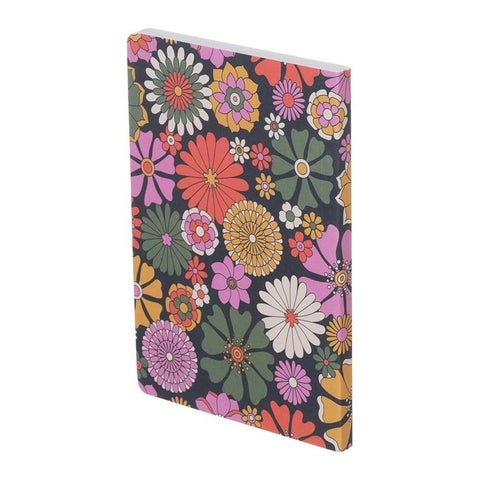 Notatbok A5 Rød Blomstret