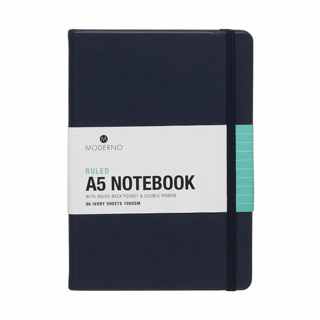 Notatbok Moderno Marineblå A5 Hard Linjer