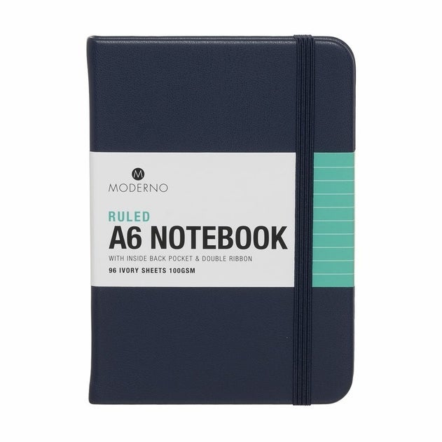 Notatbok Moderno Marineblå A6 Hard Linjer