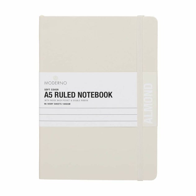 Notatbok Moderno Almond A5 Hard Linjer