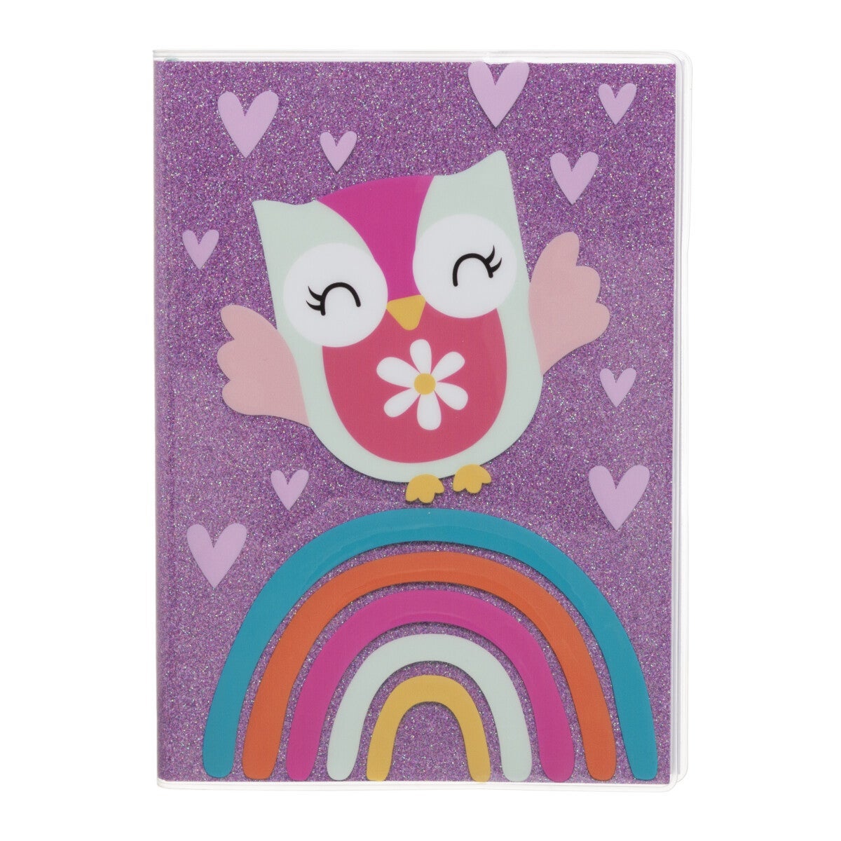 Notatbok A5 Ugle m/glitter