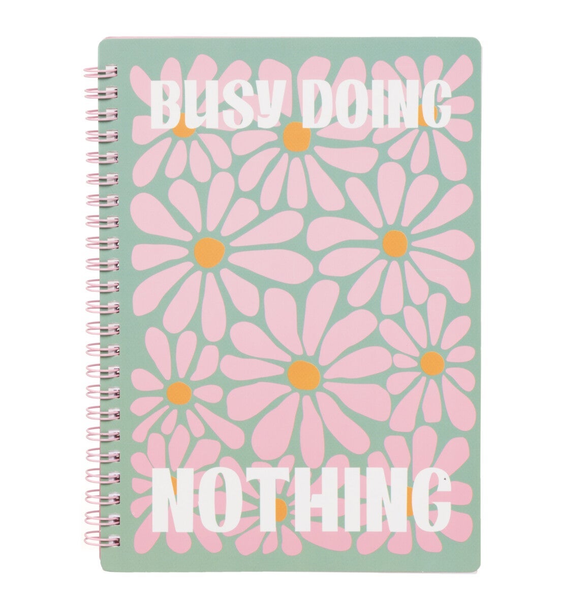 Notatbok A5 Rosa Blomst Tekst