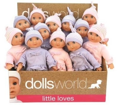 Dukke Dolls World Molly myk kropp m/soveøyne 25cm - Dolls world