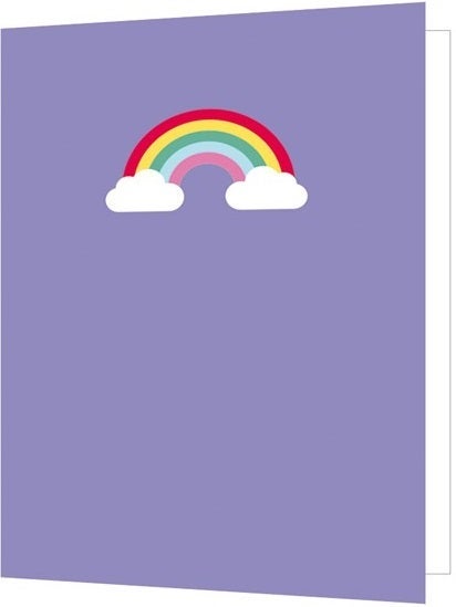 Dobbelt kort 85x125, regnbue