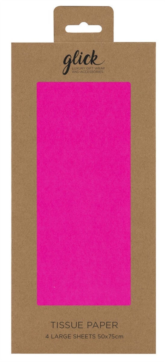 Silkepapir Plain Neon Pink