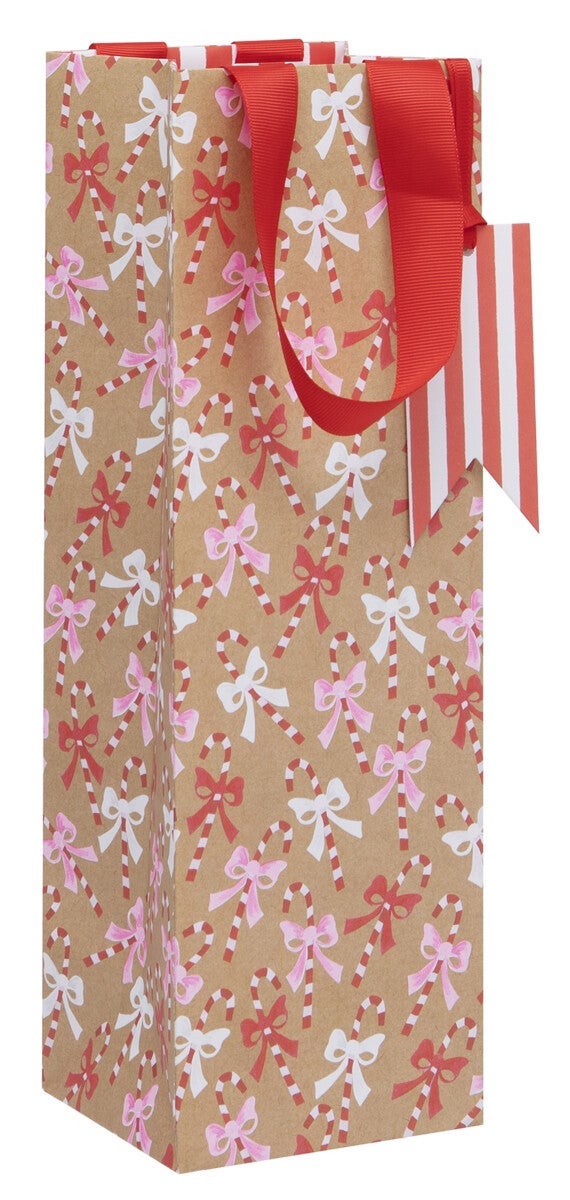 Gavepose Flaske Candy Cane Kraft