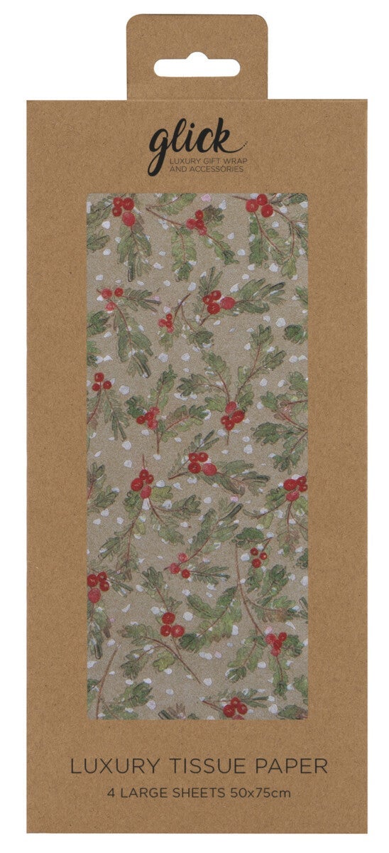 Silkepapir Golden Sprigs