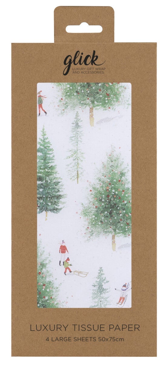 Silkepapir Snowy Hillside