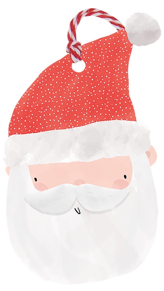 Gavemerkelapper 6pk Santa