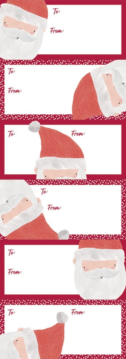 Klistremerkelapper 18pk Santa