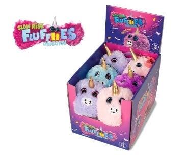 Gogopo Fluffiies Plysj Squeeze m/nøkkelring 13cm