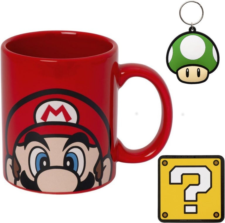 Kopp Super Mario Brikke og Nøkkelring